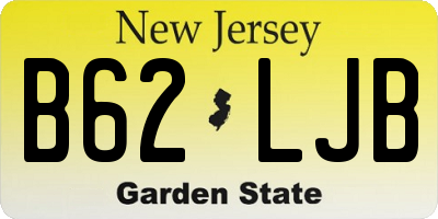 NJ license plate B62LJB