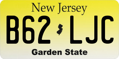 NJ license plate B62LJC