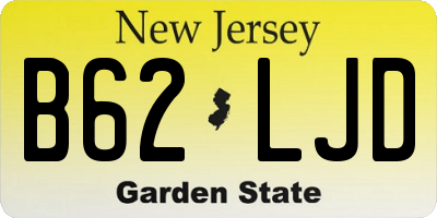 NJ license plate B62LJD