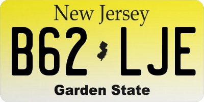 NJ license plate B62LJE