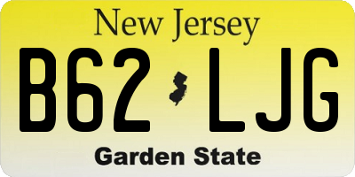 NJ license plate B62LJG