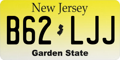 NJ license plate B62LJJ