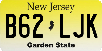 NJ license plate B62LJK