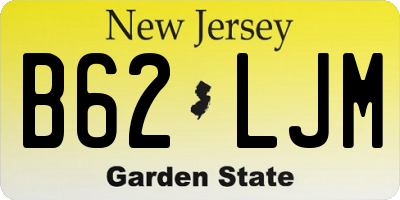 NJ license plate B62LJM
