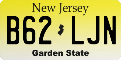 NJ license plate B62LJN