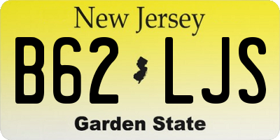 NJ license plate B62LJS
