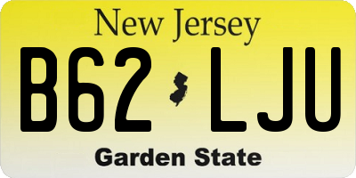 NJ license plate B62LJU