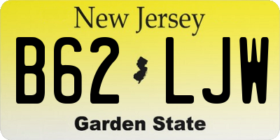 NJ license plate B62LJW