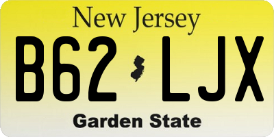 NJ license plate B62LJX