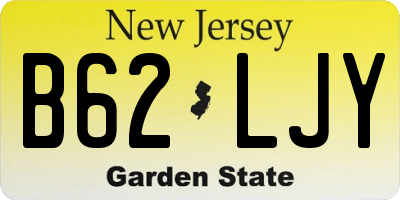 NJ license plate B62LJY