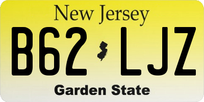 NJ license plate B62LJZ