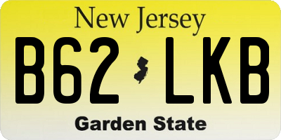 NJ license plate B62LKB