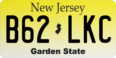 NJ license plate B62LKC