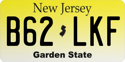 NJ license plate B62LKF