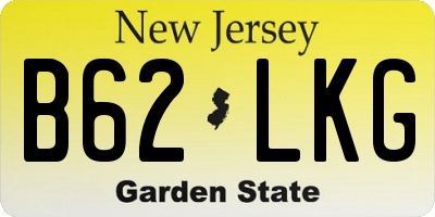 NJ license plate B62LKG