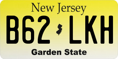 NJ license plate B62LKH