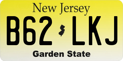 NJ license plate B62LKJ