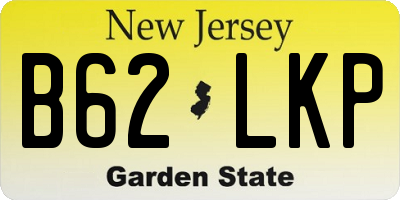 NJ license plate B62LKP