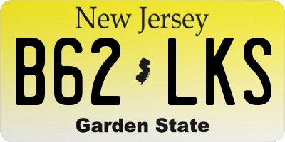 NJ license plate B62LKS