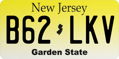 NJ license plate B62LKV