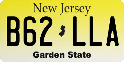 NJ license plate B62LLA