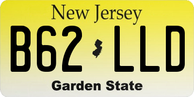 NJ license plate B62LLD