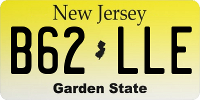NJ license plate B62LLE