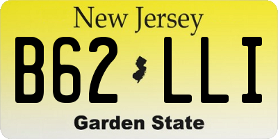 NJ license plate B62LLI