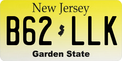 NJ license plate B62LLK