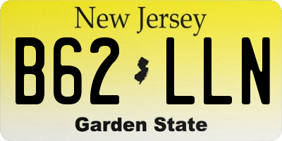 NJ license plate B62LLN