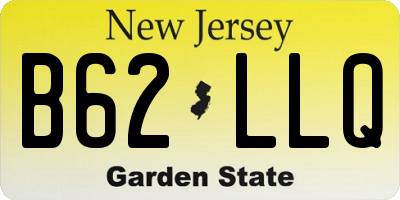 NJ license plate B62LLQ