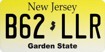 NJ license plate B62LLR