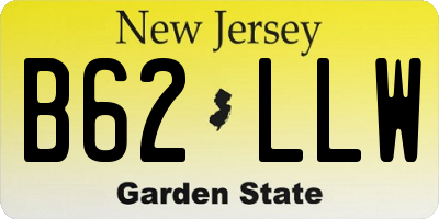 NJ license plate B62LLW