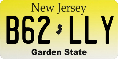 NJ license plate B62LLY