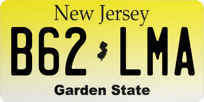 NJ license plate B62LMA