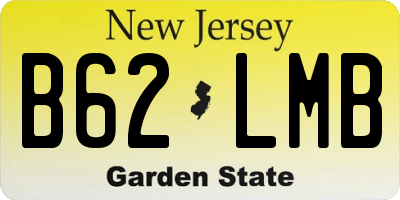 NJ license plate B62LMB