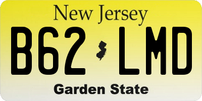 NJ license plate B62LMD