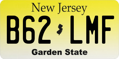 NJ license plate B62LMF