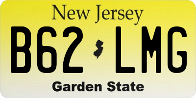NJ license plate B62LMG