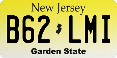 NJ license plate B62LMI