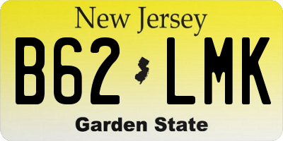NJ license plate B62LMK