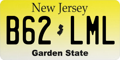 NJ license plate B62LML