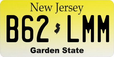 NJ license plate B62LMM