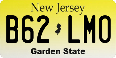 NJ license plate B62LMO