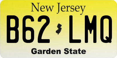NJ license plate B62LMQ