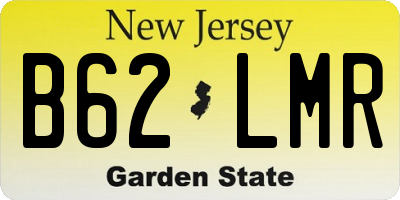 NJ license plate B62LMR