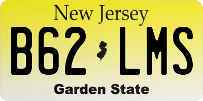 NJ license plate B62LMS