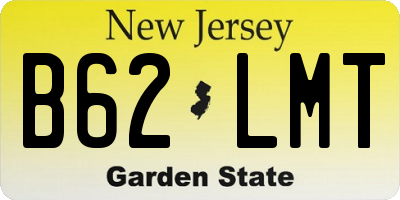 NJ license plate B62LMT
