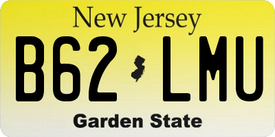 NJ license plate B62LMU