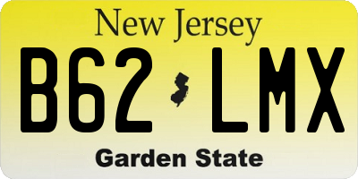 NJ license plate B62LMX